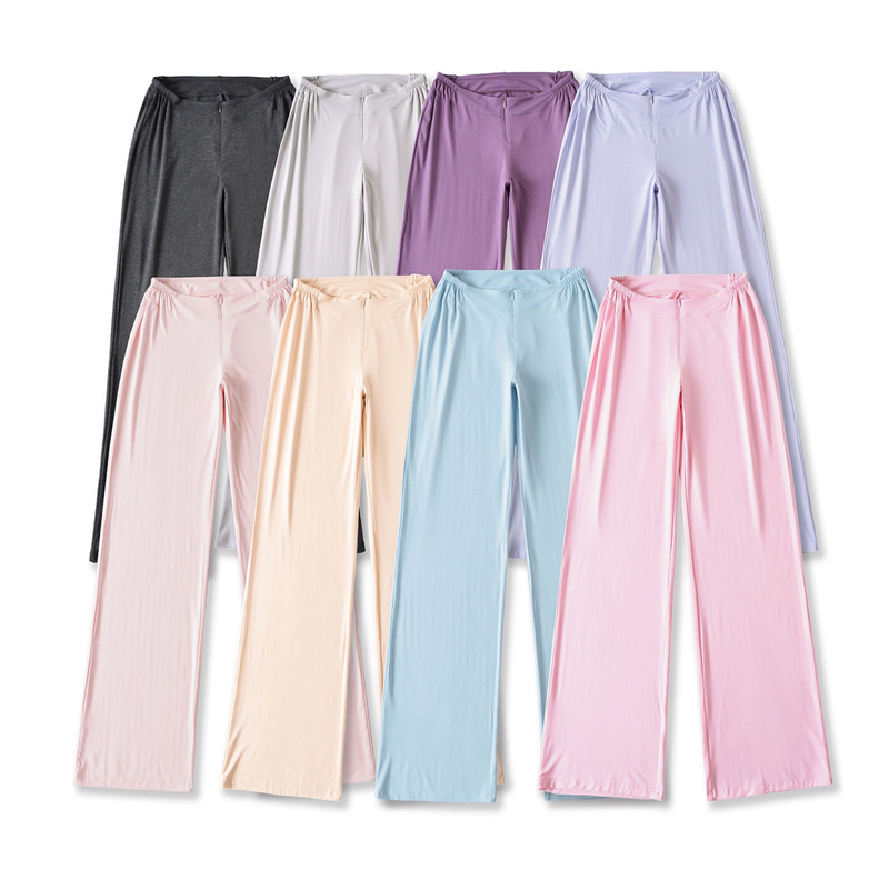 European and American Girl Yoga Pants V-shaped Waist Hidden Zipper Slim Wide Leg Pants Hangting Sense Home Pants Show Leg Length