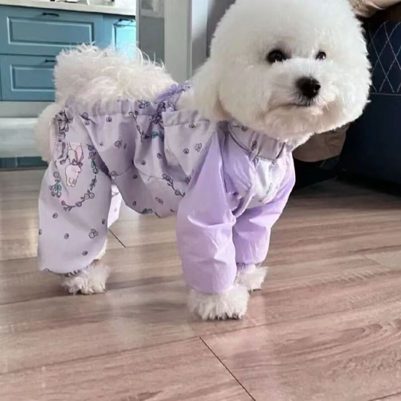 宠物狗狗防尘裤遛弯春夏防脏防虫轻薄四脚腿套护腿小型犬春夏衣服|undefined