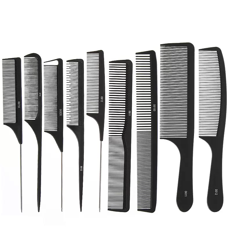 美发碳纤尖尾梳女士盘发梳家用理发套装梳子盘发梳理发店挑染梳厂