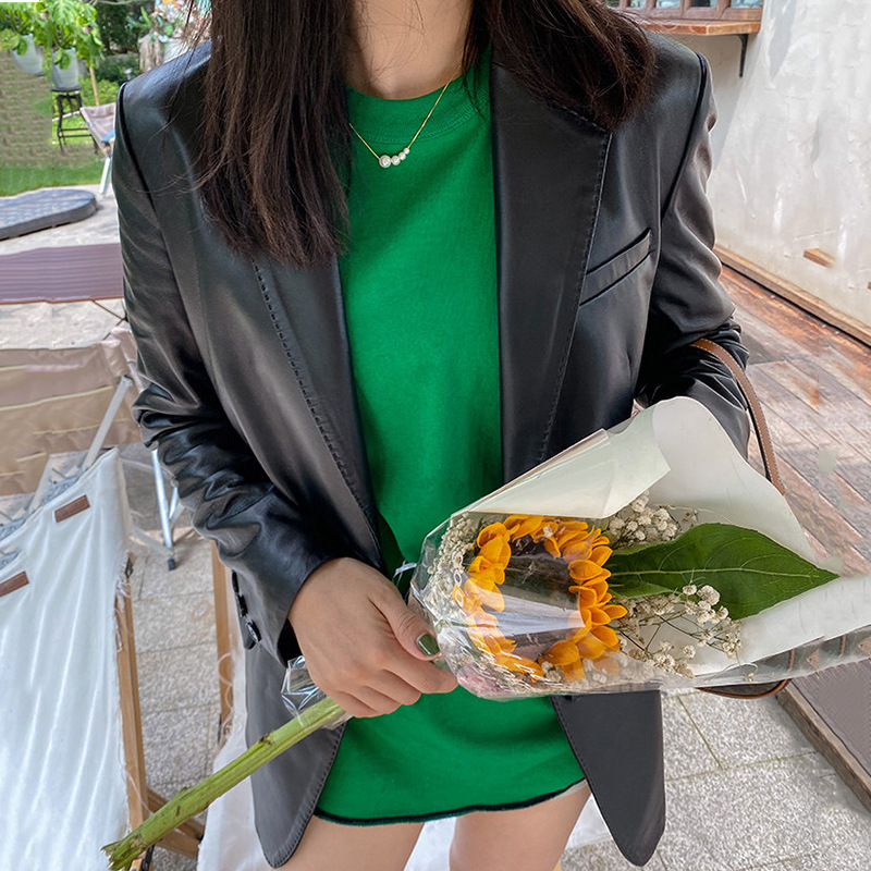 OL shirt! A glance of the senior JIn mouth sheepskin suit women slim leather leather jacket European station tide OL shirt! A glance of the senior JIn mouth sheepskin suit women slim leather leather jacket European station tide