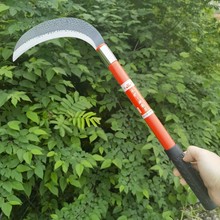 永扩牌镰刀割草刀砍割两用刀手工锻打柴刀长柄镰刀户外野营开山刀