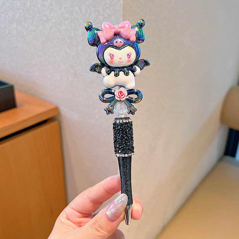 Kolomi bolígrafo giratorio dibujos animados para niños bolígrafo de papelería bolígrafo para estudiantes especial para niñas preguntas de prueba bolígrafo neutro