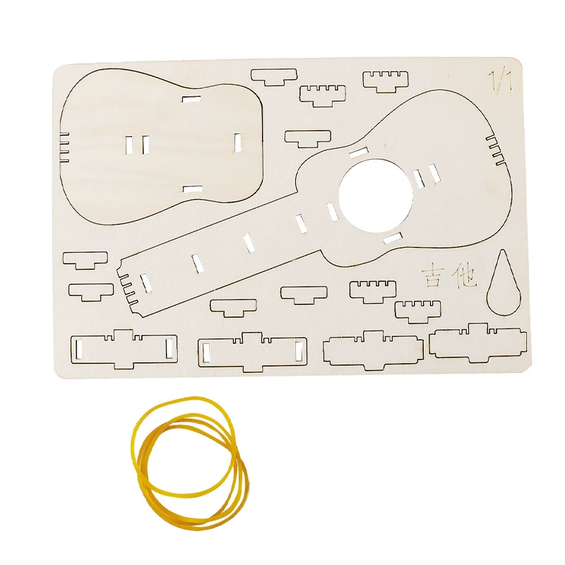 Guitar, musical instruments, constructor for students, children's teaching aids for early age for experiments, DIY, mini experiment