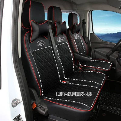 Modelə uyğun (Original) oturacaq örtükləri | Special Transit New Generation Car - 3-seats-black-diamond-plaid-red-edge-default-item