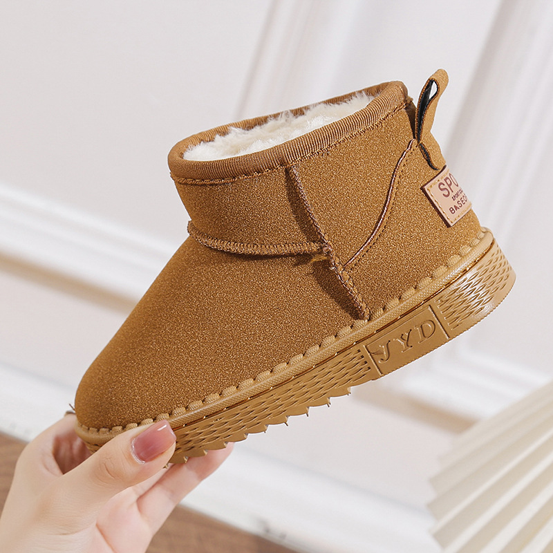 Botas de neve infantis para mulheres no outono e inverno de 2023, novo calor espesso e pelúcia para meninos de oito ou nove anos,_voghion.com