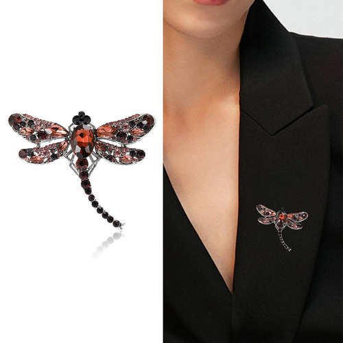 European and American style creative design insect brooch fashionable dragonfly brooch brooch brooch simple temperament clothing accessories