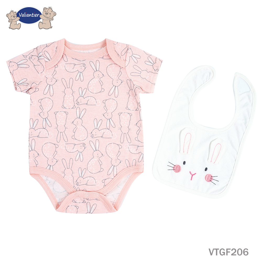 Verano recién nacido con toallas de saliva set dibujos animados lindos bebés ropa de mangas cortas bebés abrigo image 12