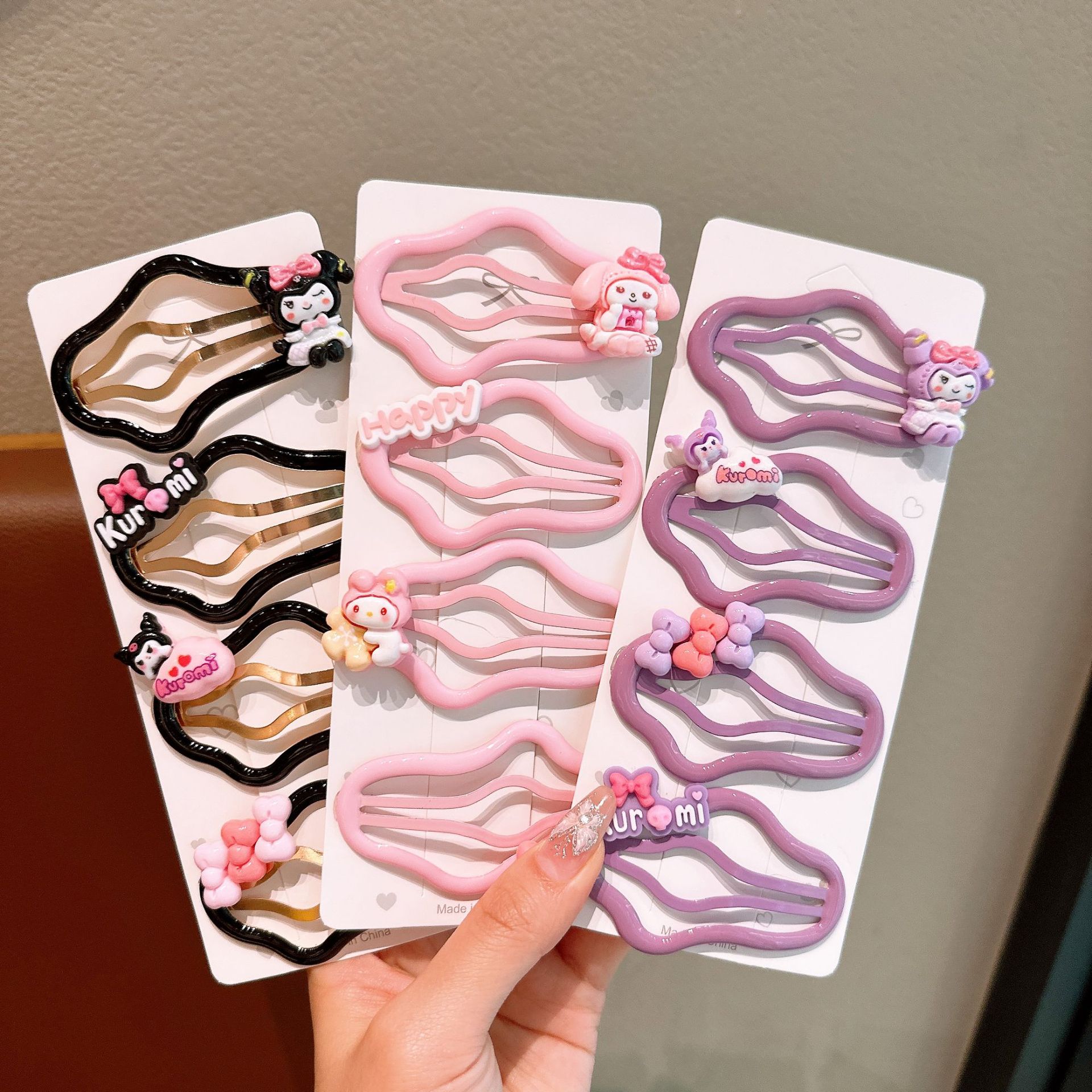 Clips de cabello nubes de verano para niños lindos clips Kulomi niñas pequeños clips de cabello rotos estudiantes bbb clips de lado mar