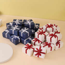 高档精致手链礼盒耳环盒空盒戒指项链珠宝蝴蝶结收纳盒