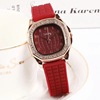 Fashionable brand advanced silica gel square swiss watch, city style, diamond encrusted, high-quality style, wholesale
