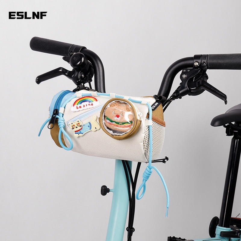 DIY Cartoon Bicycle Front Bag, Handlebar Bag, Mountain Road Bike Large-Capacity Storage Bag, Cycling Gear