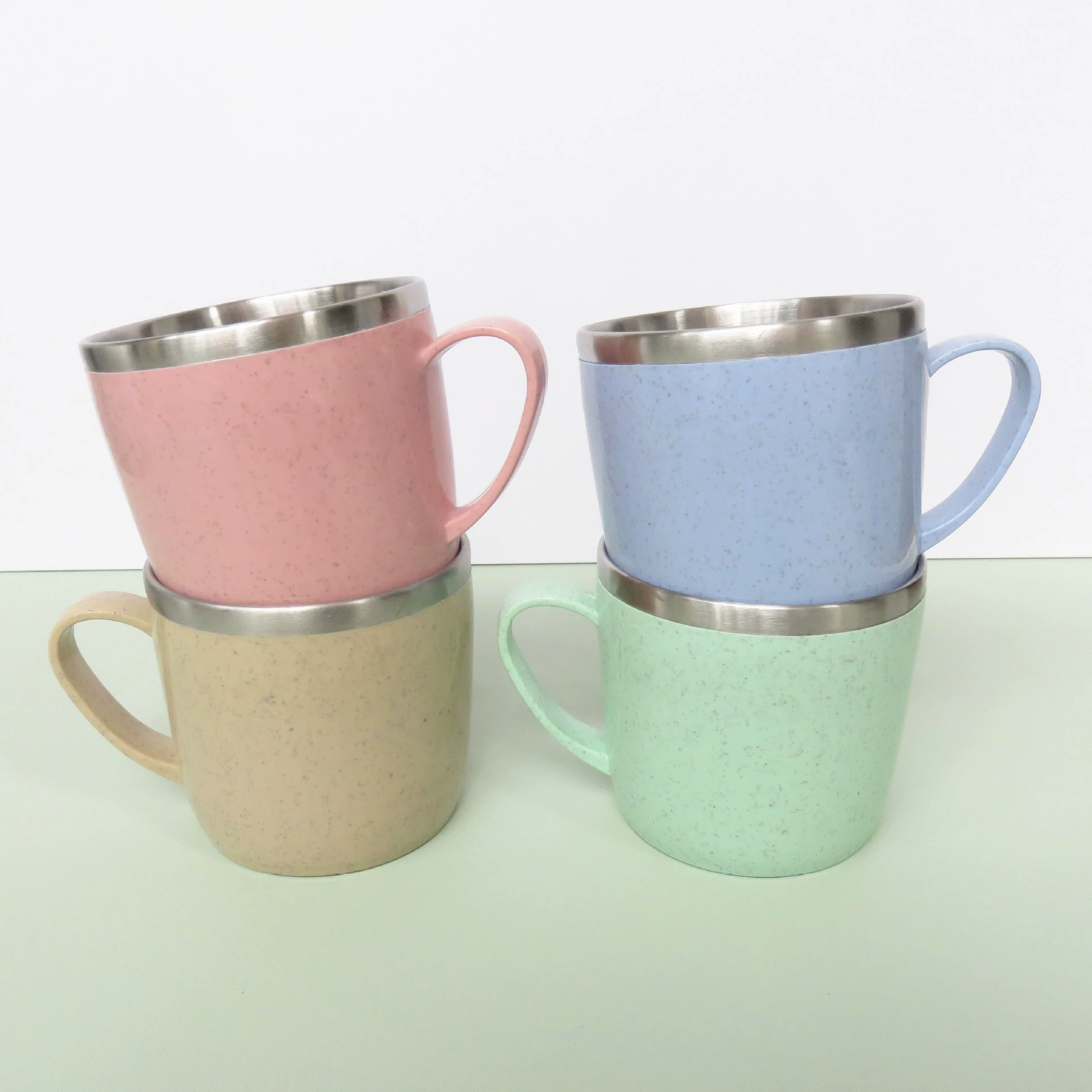 304 чашка из нержавеющей стали пшеничной соломы дети чашка четыре цвета подарок экспорт Кубок оптом