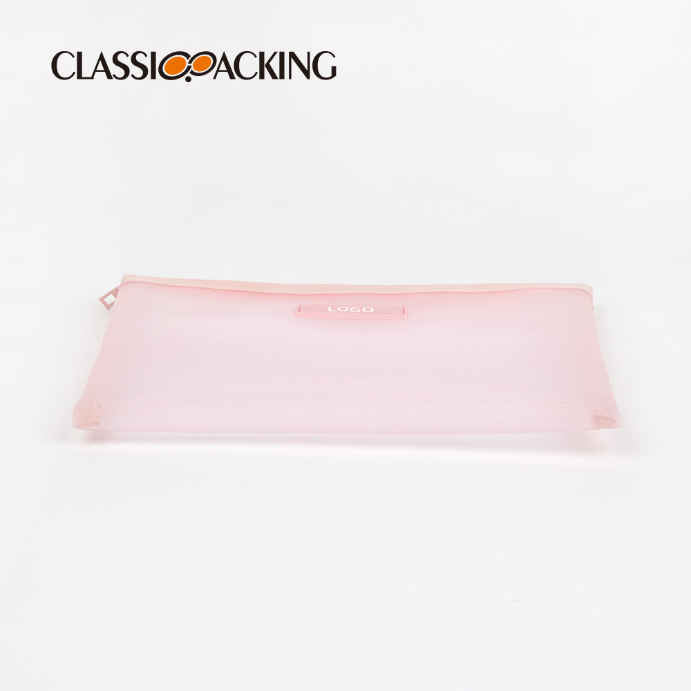 Bolsa de cremallera de suministro directo de fábrica bolsa de almacenamiento de cosméticos de gran capacidad bolsa de malla de productos de cuidado de la piel multifuncional se puede imprimir logotipo