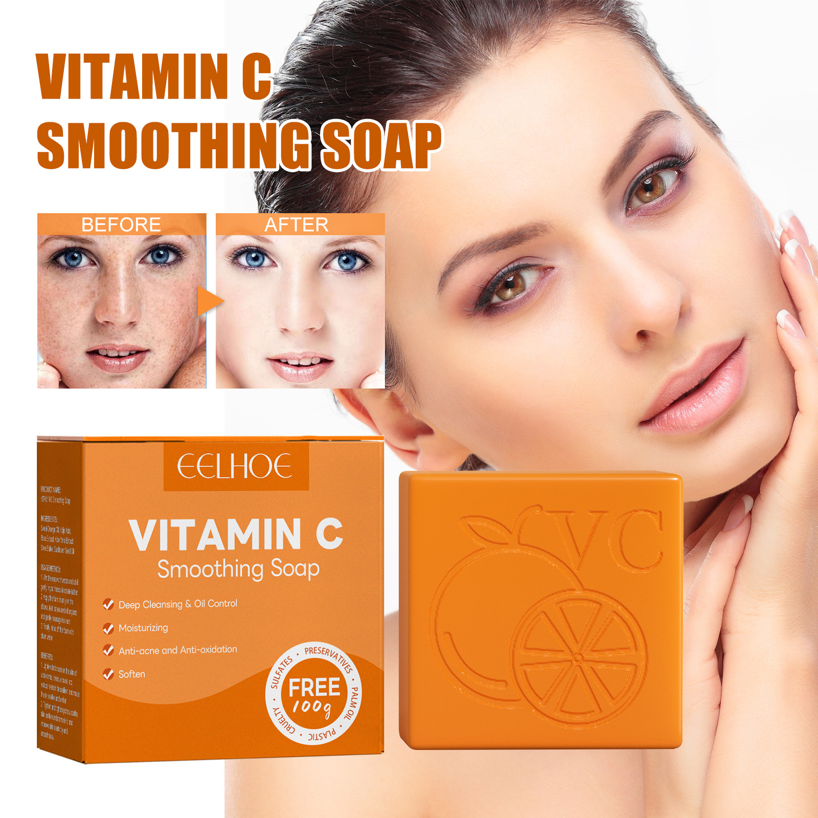 Vitamin C Smoothing Soap For Brightening And Moisturising Skin_voghion.com