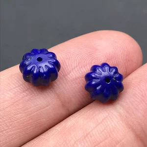 8mm Natural Lapis Lazuli Pumpkin Beads Spacer Beads DIY Accessories Star and Moon Buddha Beads Bodhi Bracelet Components