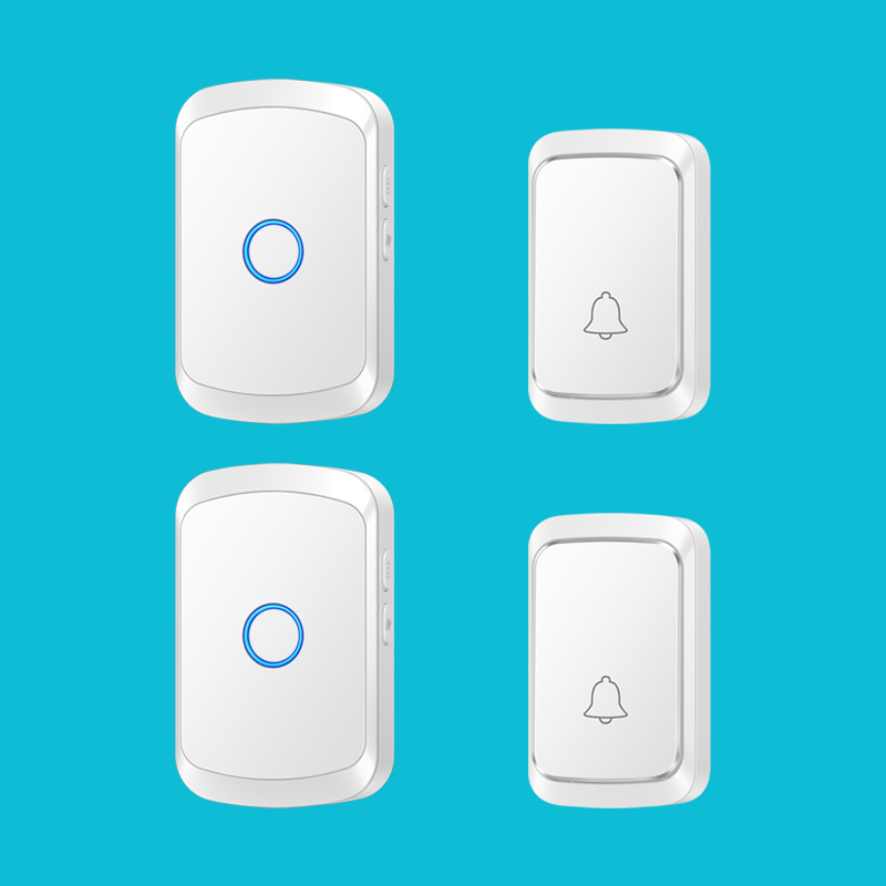 智能无线家用门铃接收器不用电池远距离电子遥控二拖二呼叫器