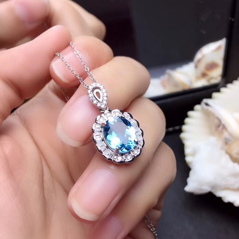Internet celebridad mismo estilo Nueva imitación natural Topacio traje TikTok vivo popular colorido tesoro anillo pendientes colgante para las mujeres