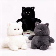 国境を越えた新しいぬいぐるみのぬいぐるみの白い猫の人形のニャンの子のかわいい柔らかい萌え猫の抱き枕の誕生日