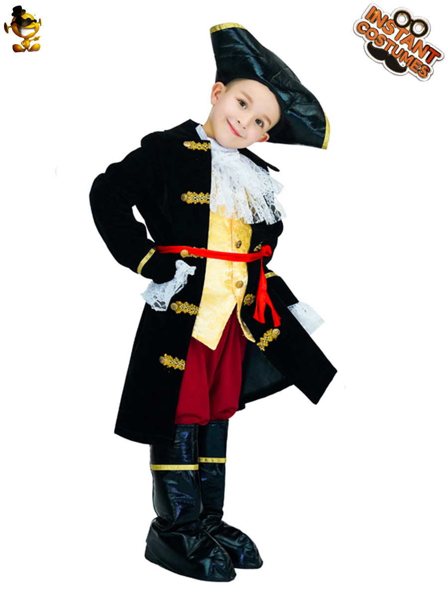 Halloween niños niño pirata traje de rendimiento etapa niño pirata capitán ropa de fiesta Cosplay