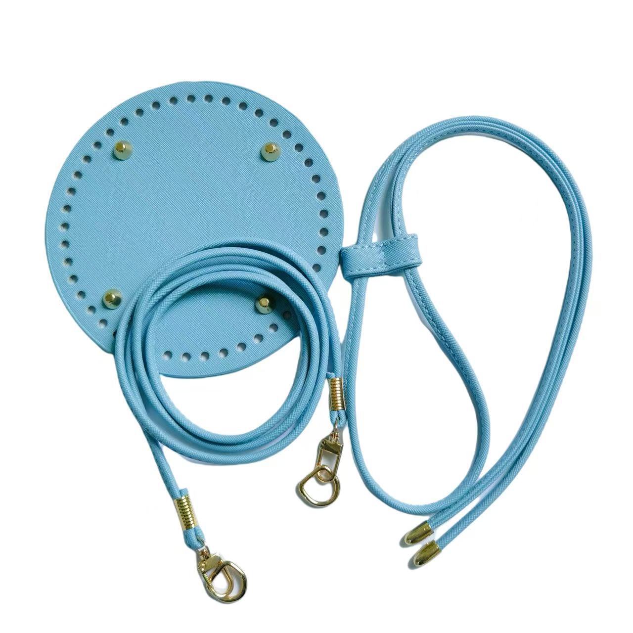 Set de 3 Piezas para Bolso Tipo Bucket: Base, Correa y Tirante – Accesorios para Tejer a Ganchillo, DIY