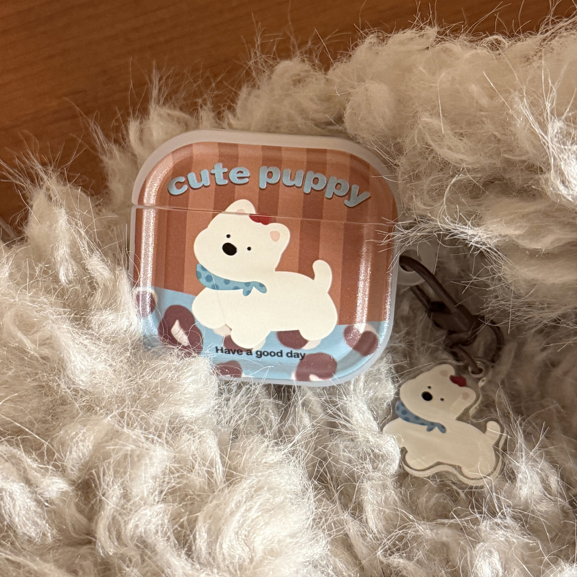 Retro Apple Airpods Pro2 cubierta 1 / 2 cubierta de auriculares bluetooth 3 colgantes de cachorro marrón 4 generaciones