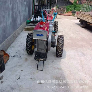 手扶式旋耕犁犁地机 果园大棚松土微耕机 15马力电启动手扶拖拉机