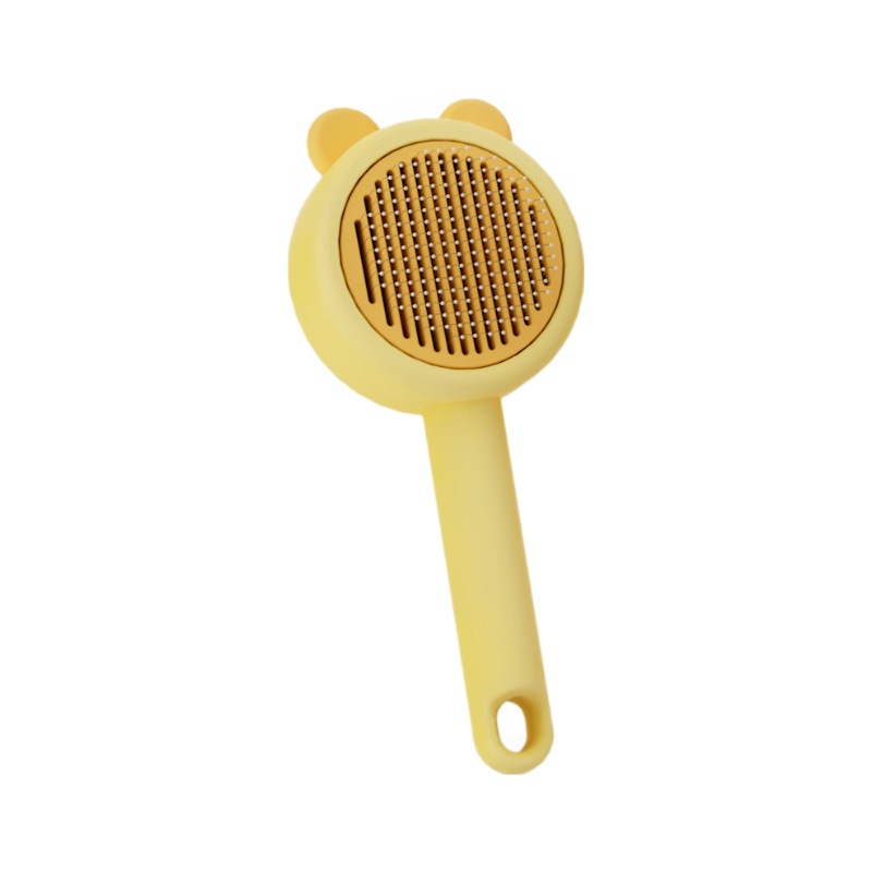 Peine para gatos, cepillo para perros, peine de aguja flotante con un clic para mascotas, peine especial para mascotas, peine de limpieza y belleza