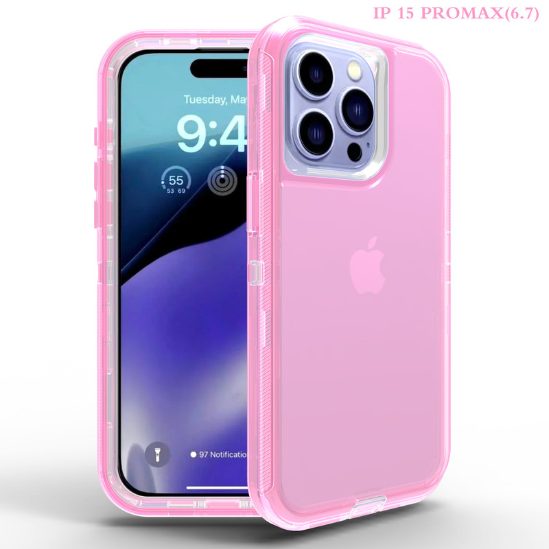 Cross-Border New iPhone Apple 15Pm Three-Proof Robot Mobile Phone Case Three-In-One Anti-Fall 15 All-Inclusive Protective Cover