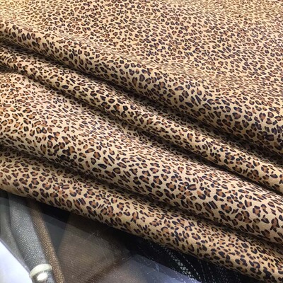 new pattern goods in stock Leopard Horsehair Double color printing Leopard Luggage and luggage Fabric The horse Fur one Leatherwear