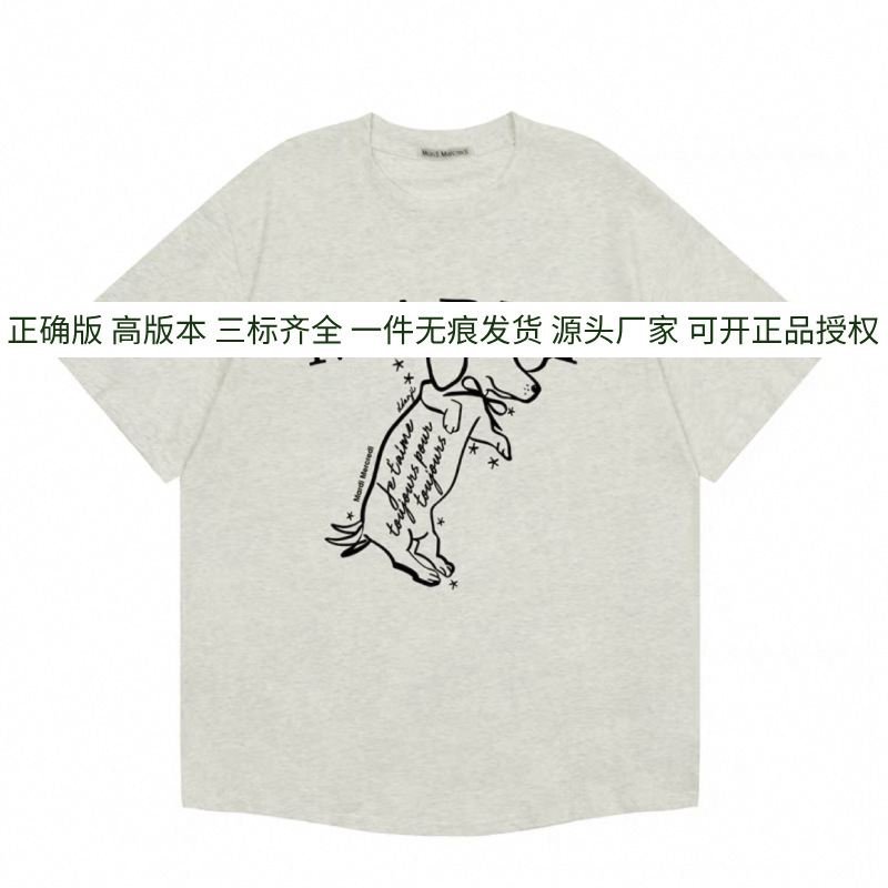 Ma*di デイジー 半袖 ゴールド ハイ シルバー スター 同風 フラワー ネックレス ダックスフント 万能 ラウンドネック 新作 Tシャツ レディース|undefined