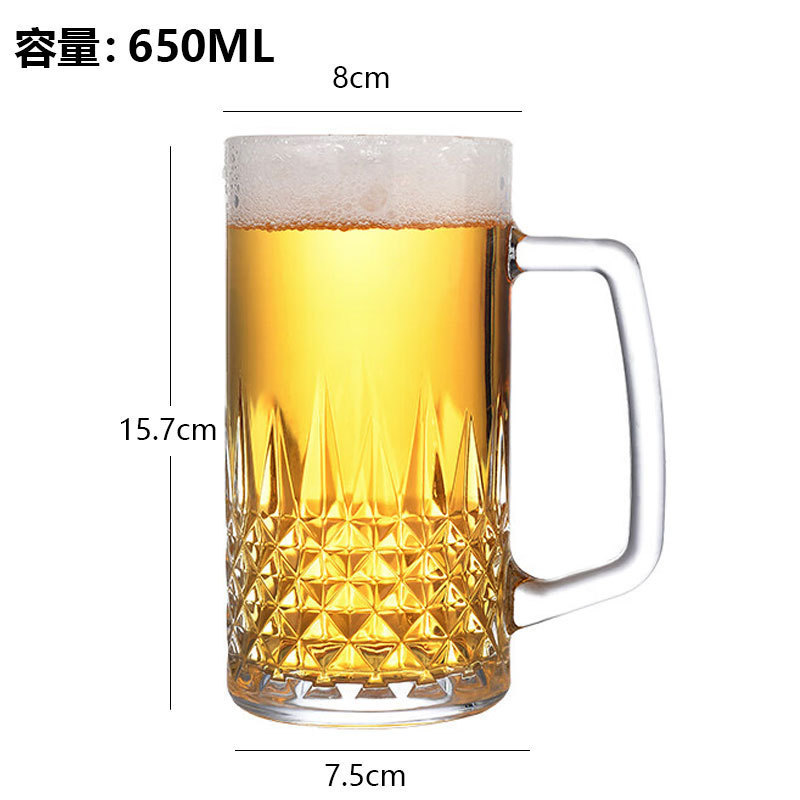 Taza de cerveza de lujo ligera de alta calidad 500ml copas de vidrio de alta calidad taza de cerveza taza de alta calidad taza de papel de alto valor