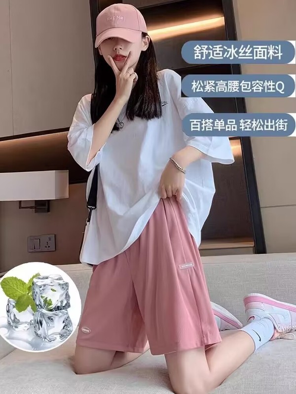 マタニティショーツ、女性用アウターウェア、カジュアルパンツ、夏用薄手カジュアルスポーツパンツ、ミドル丈パンツ、夏服|undefined
