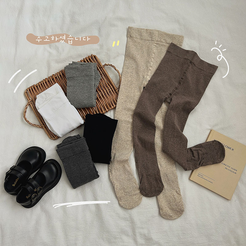 Fisher Children's Pantyhose Autumn Girl's Combed Cotton Pantyhose Student's Extend Foot Socks Baby's Foot Massage Socks