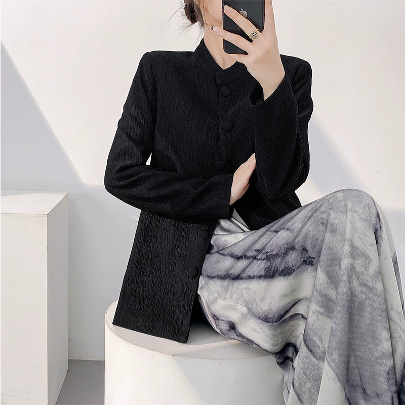 [Спот] Женская весна большого размера и лето слегка толстый мм набор новый китайский пиджак национальный ветер юбка с печатным рисунком из двух частей 6012