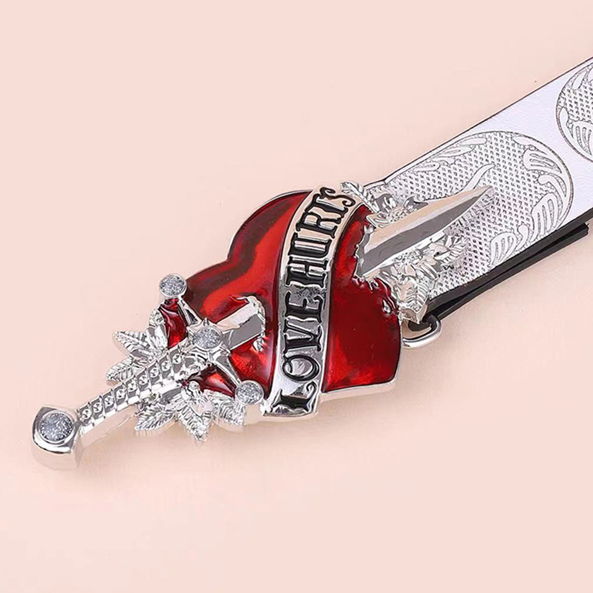 200g Weight Belt Classification 1 Piece Quantity Holiday, Daily Occasion Pu Leather, Alloy Material Heart Shape Pattern Women's Gender Cartoon Style, Sweet, Simple Style Style Cartoon Style Sweet Simple Style Heart Shape Pu Leather Alloy Women's Leather Belts 9