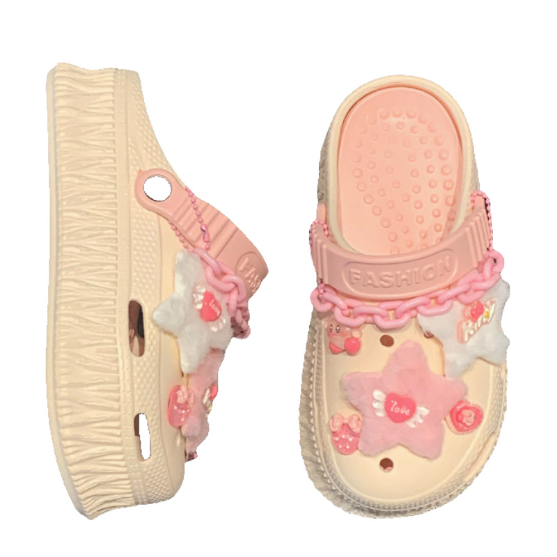 Spot super hot 2024 primavera y verano zapatos de suela gruesa EVA para adultos para mujeres zuecos transpirables aumentados para playa junto al mar