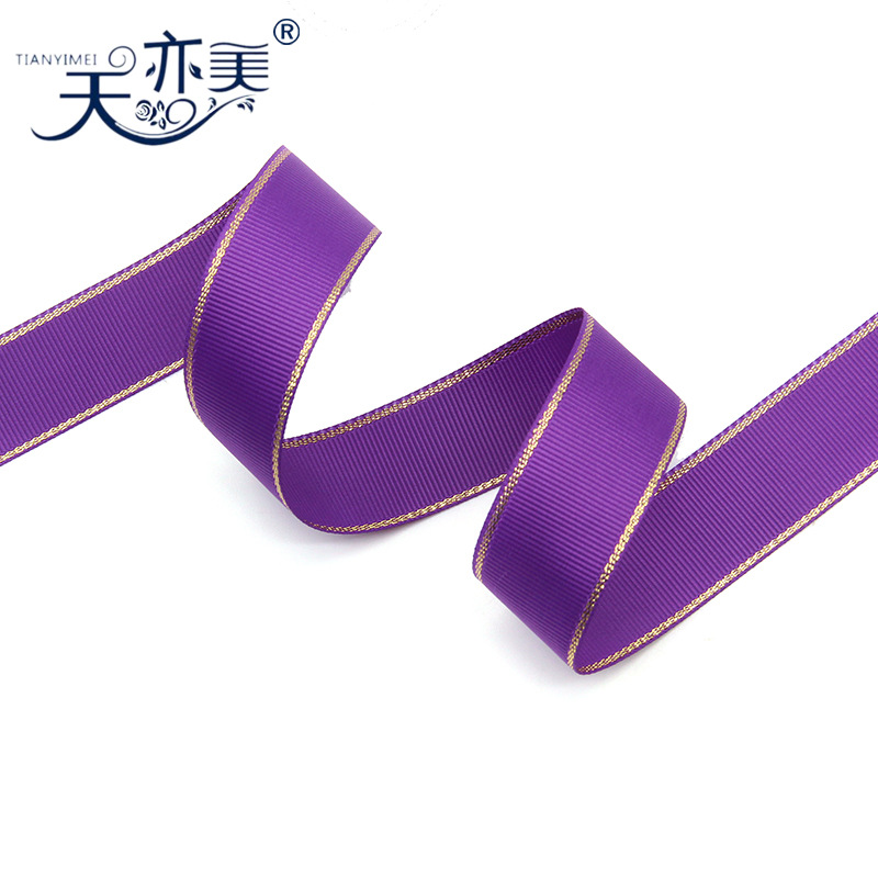 Varias especificaciones de embalaje cinta decorativa doble borde de oro costilla cinturón doble borde hilo de plata cinturón hecho a mano accesorios de joyería