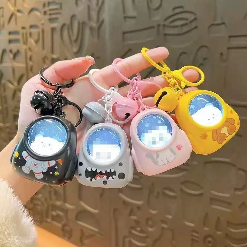 Astronaut Cat Bag Luminous Night Light Keychain Accessories Bag Decorations Pendant Small Gift Wholesale