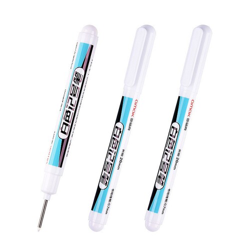 White marker long tip fine tip marker pen extended punch pen dark surface deep hole marking small tip line pen