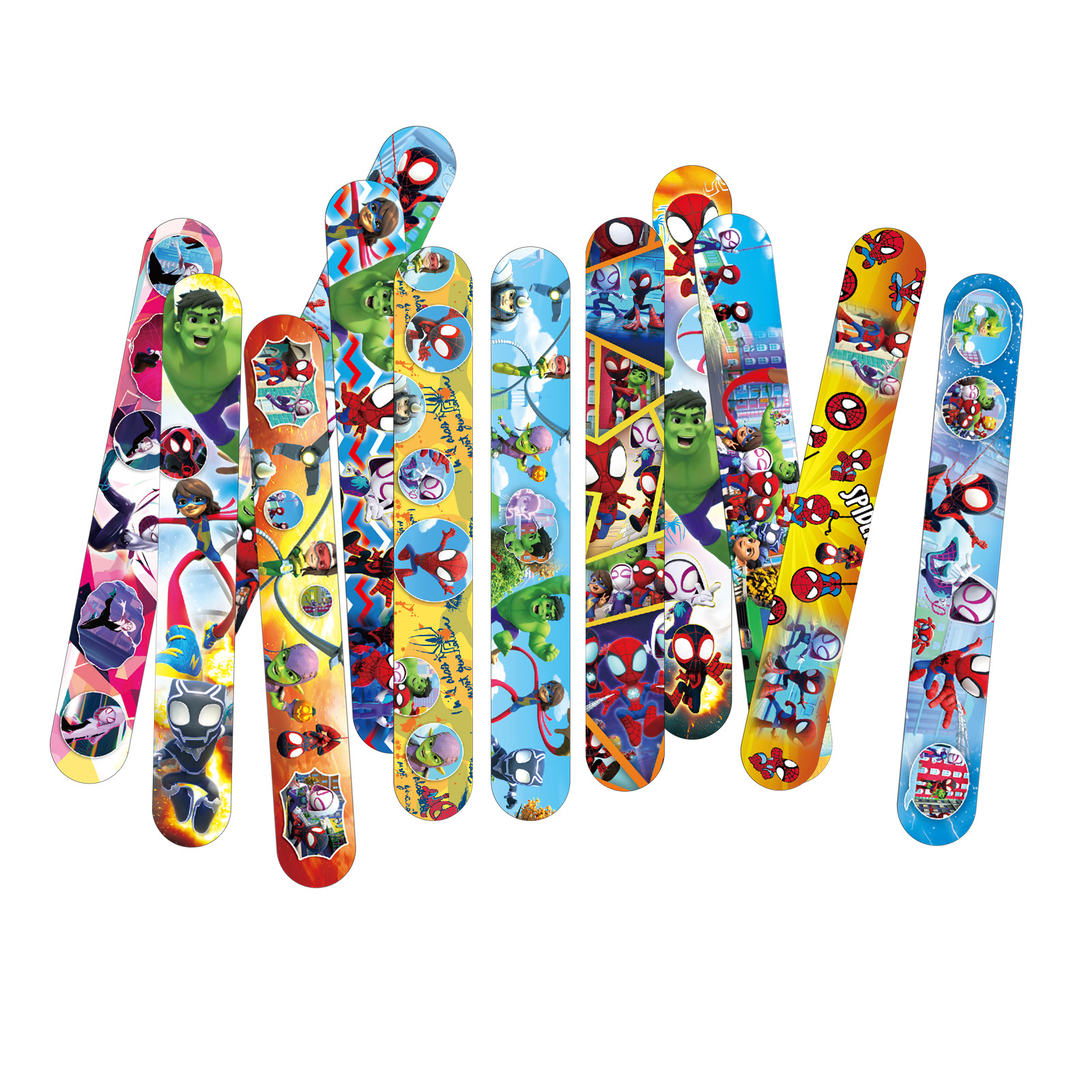 Hombre araña transfronterizo amigo anillo de papá material de PVC dibujos animados lindo anillo de papá pulsera