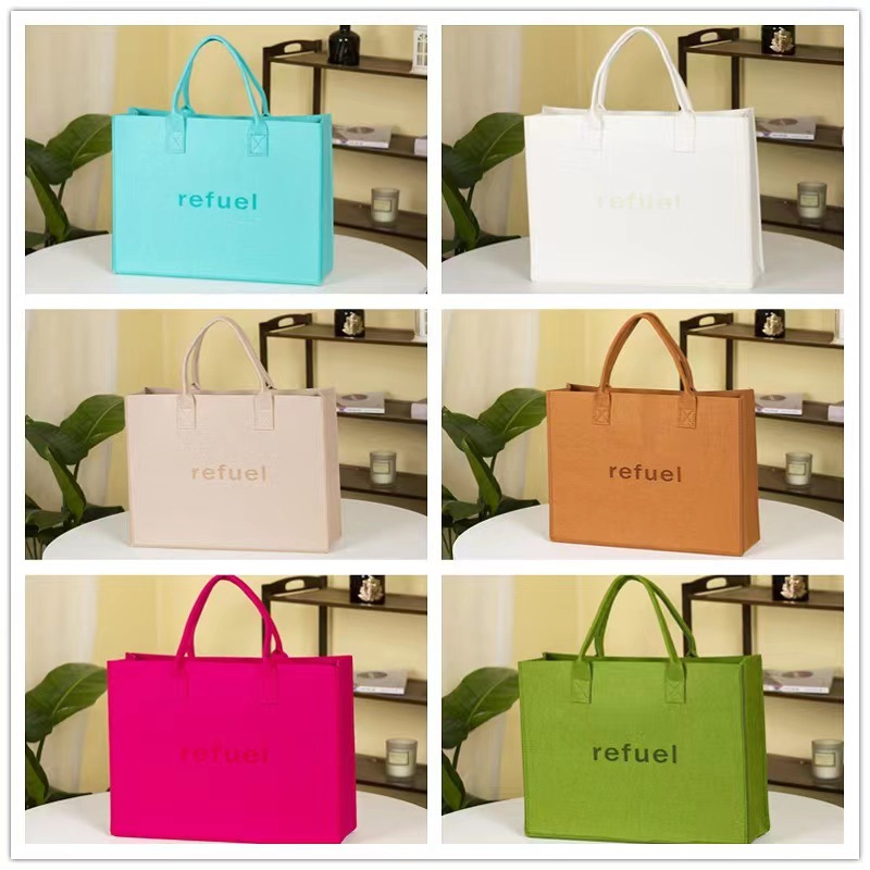 Nuevo bolso de fieltro simple carta fieltro totalizador regalo bolsa de compras