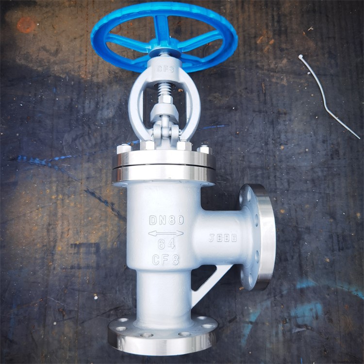 手动角式截止阀 DN15 J44Y-16C 硬密封铸钢角式截止阀 法兰截止阀