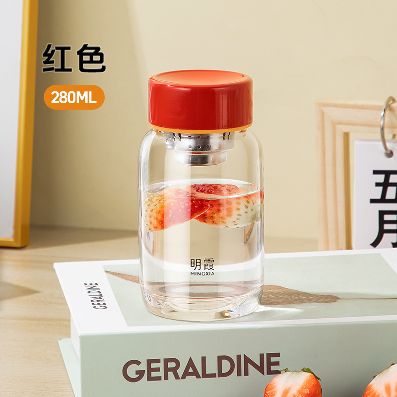 Mingxia 単層高ホウケイ酸塩 INS スタイルガラスミニティーカップホームウォーターカップハンドル付き卸売カスタマイズ|undefined