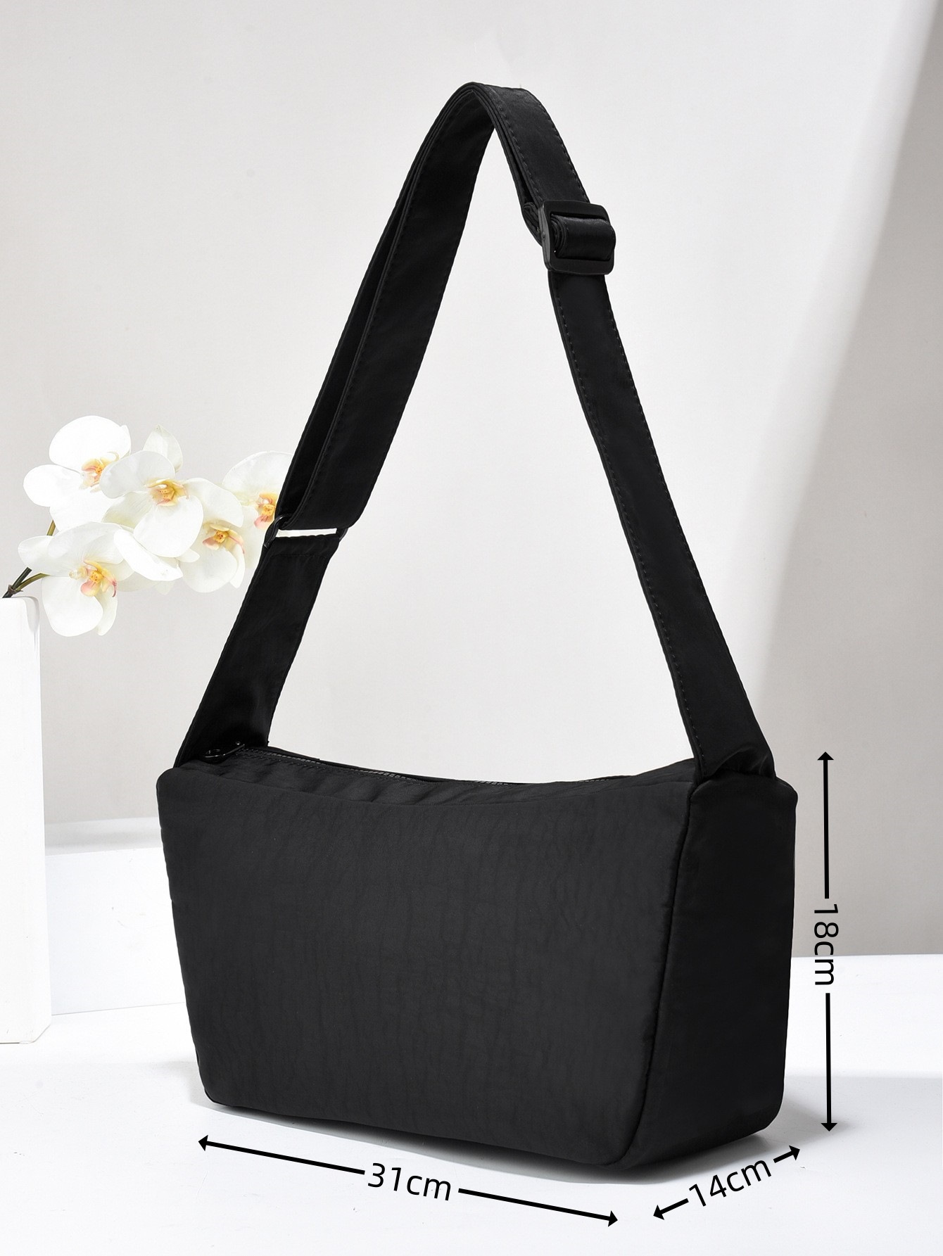 Nueva bolsa de hombro simple atmósfera bolsa de hombro deportiva bolsas de color sólido versátiles unisex