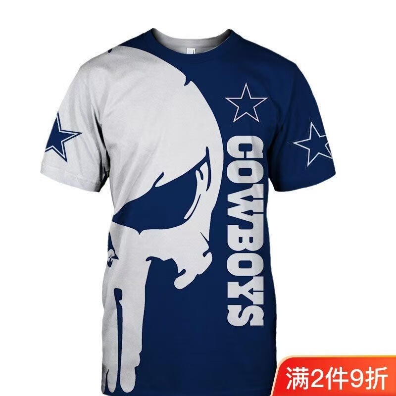 European and American Independent Site Amazon Punisher Nfl Football Team Men's Sports Short-Sleeved T-Shirt Men's Top European and American Independent Site Amazon Punisher Nfl Football Team Men's Sports Short-Sleeved T-Shirt Men's Top