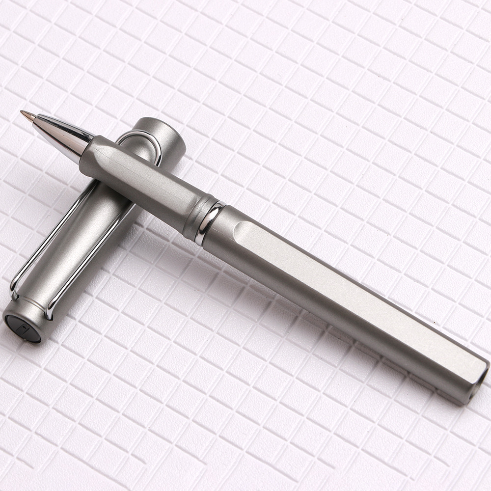 Bolígrafo de gel de alta gama con acabado metálico pintado con spray, ideal para estudiantes, promociones corporativas, personalización empresarial y regalos de oficina.
