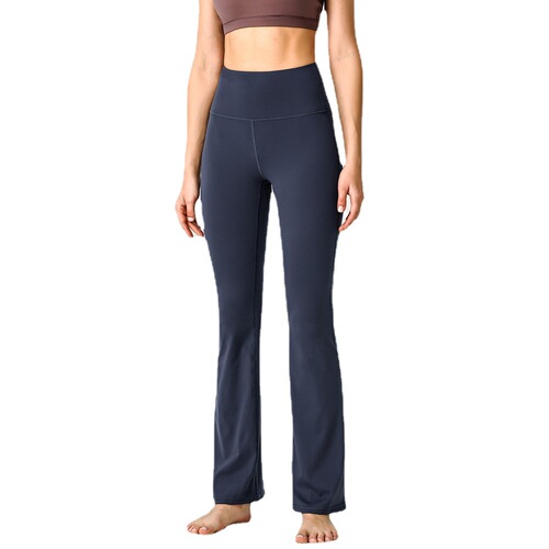uarun new high-waisted yoga pants for women, high elasticity, casual slimming brushed naked sense sports fitness quick-drying bell-bottom pants