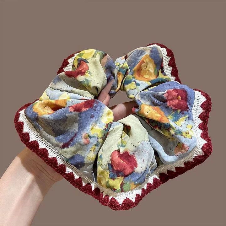 1#Orange flower sea hair tie about 19cm
