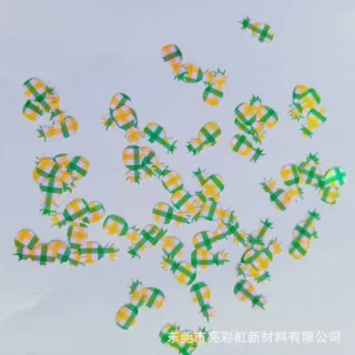 菠萝形15mm4mm亮片 水果形菠萝形亮片 箱包皮具装饰DIY异形亮片