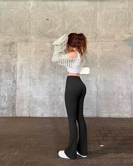 Women's Gender Women's Holiday Yoga Streetwear Solid Color Full Length Flared Pants